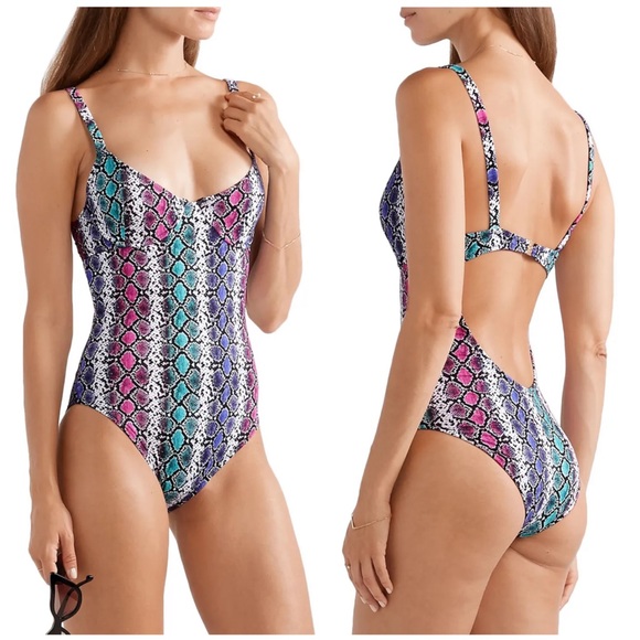 Caroline Constas Mykela underwire snake swimsuit